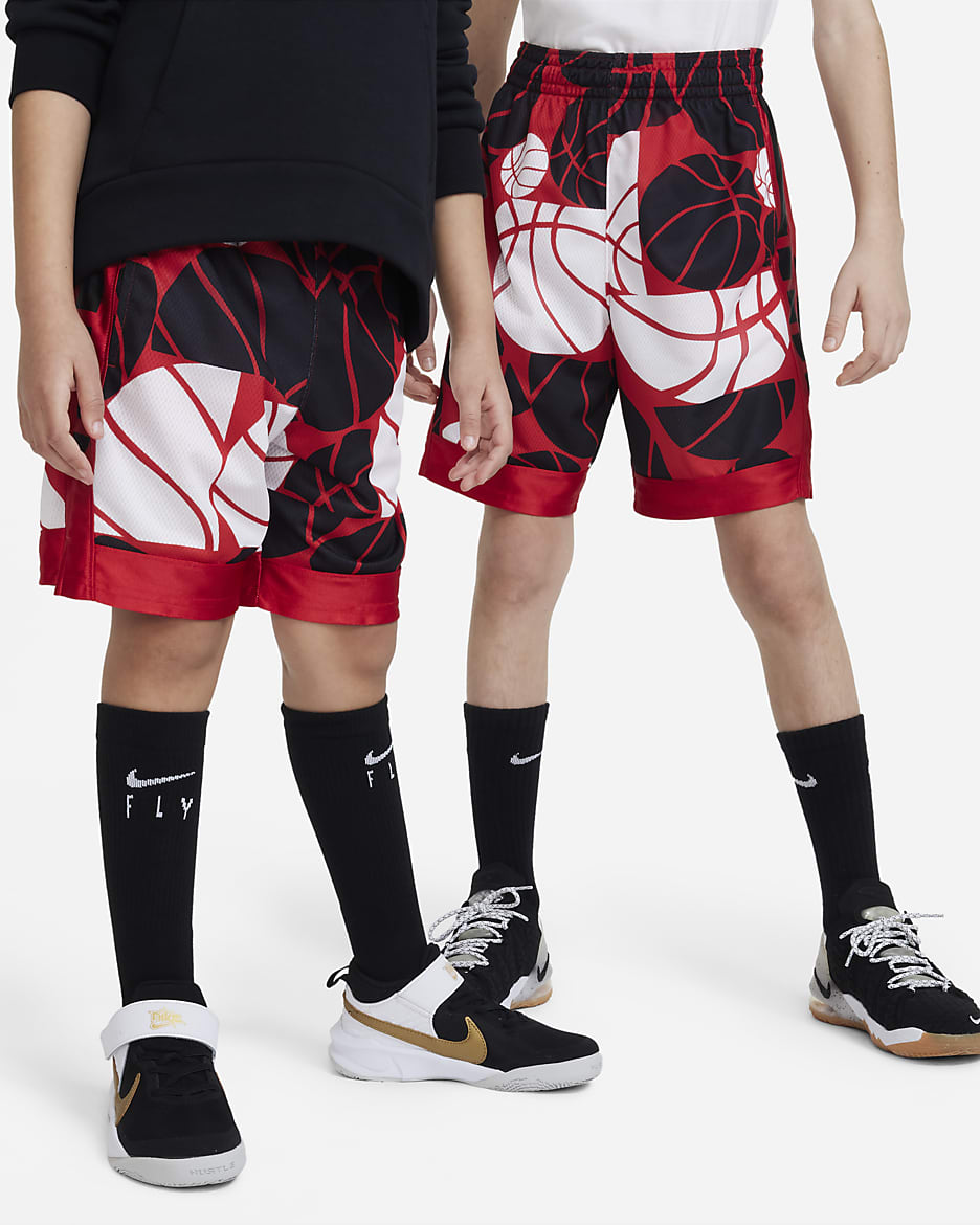 Nike Dri FIT Elite Big Kids Printed Basketball Shorts